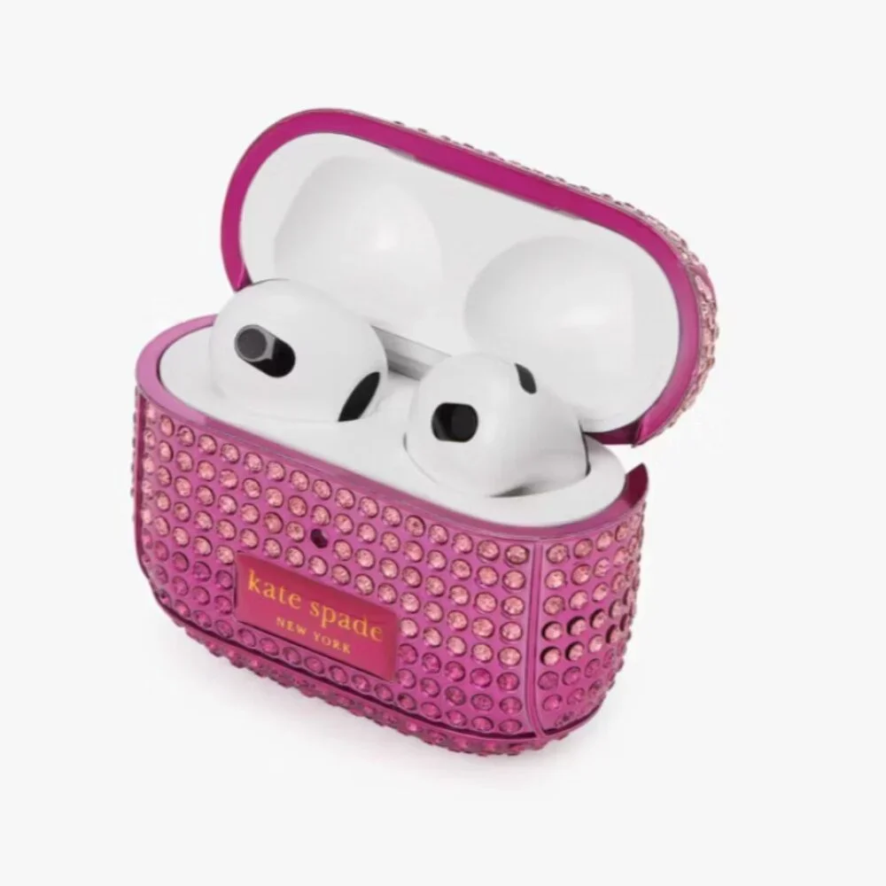 KATE SPADE ombre pink sparkly Airpod case NEW in box 3rd generation